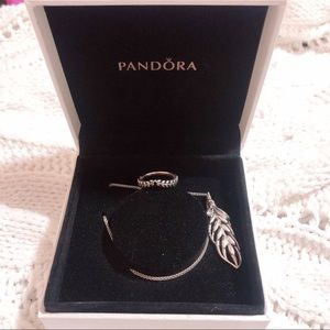 !SOLD! Pandora Wheat Grain Ring and Necklace Set